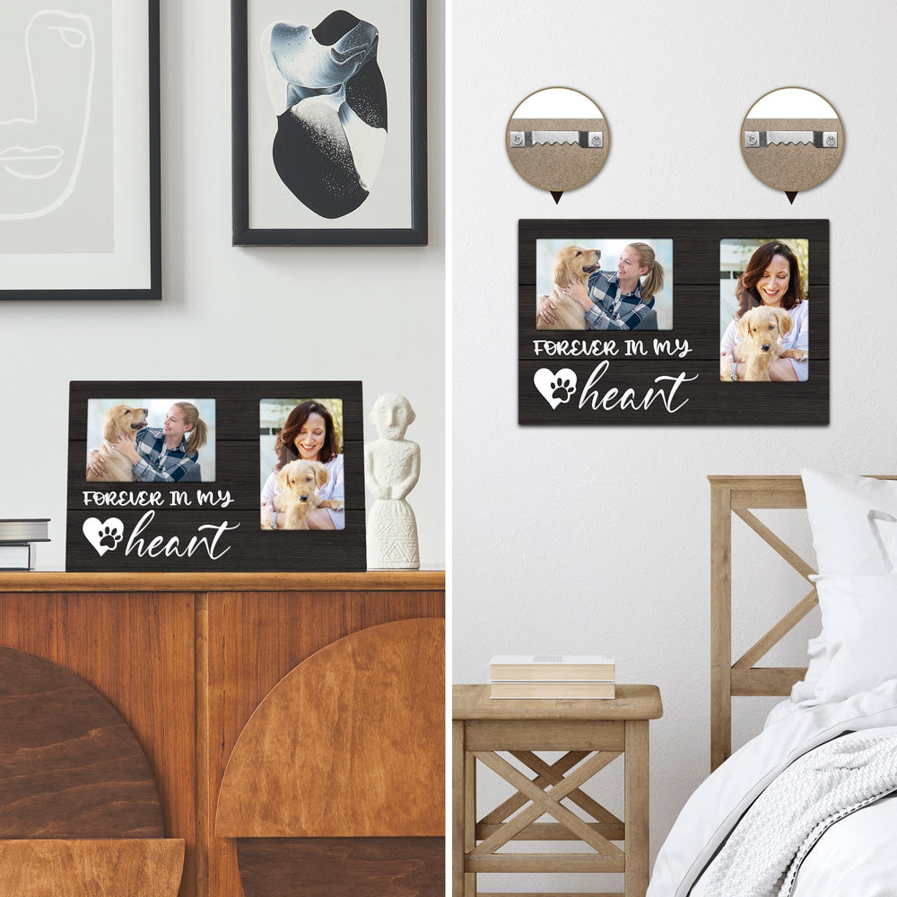 cocomong dog memorial frame wall hanger supports flexible wall or tabletop display.