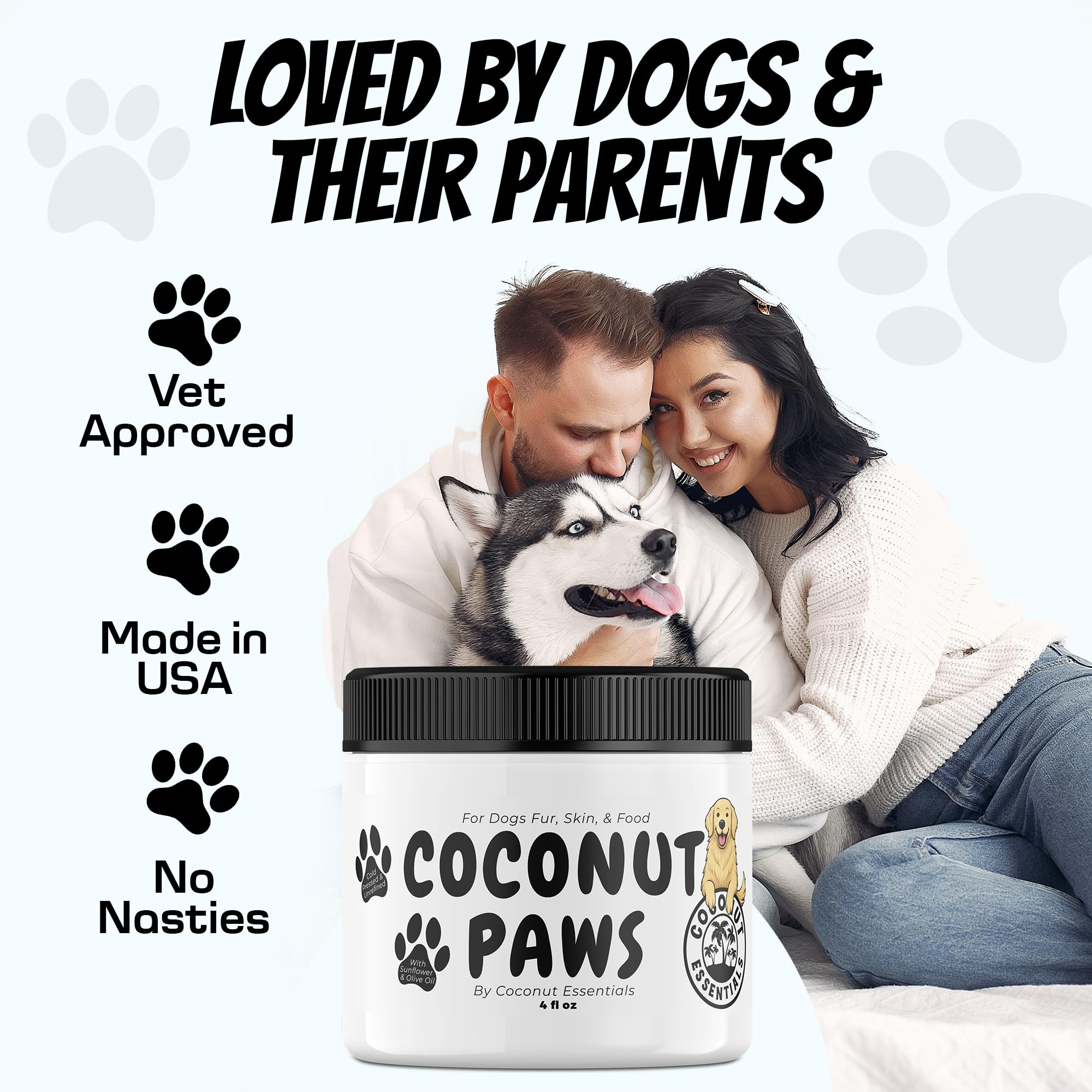 Coconut Essentials Coconut Paws dry nose care delivering moisturized, healthier-looking noses.