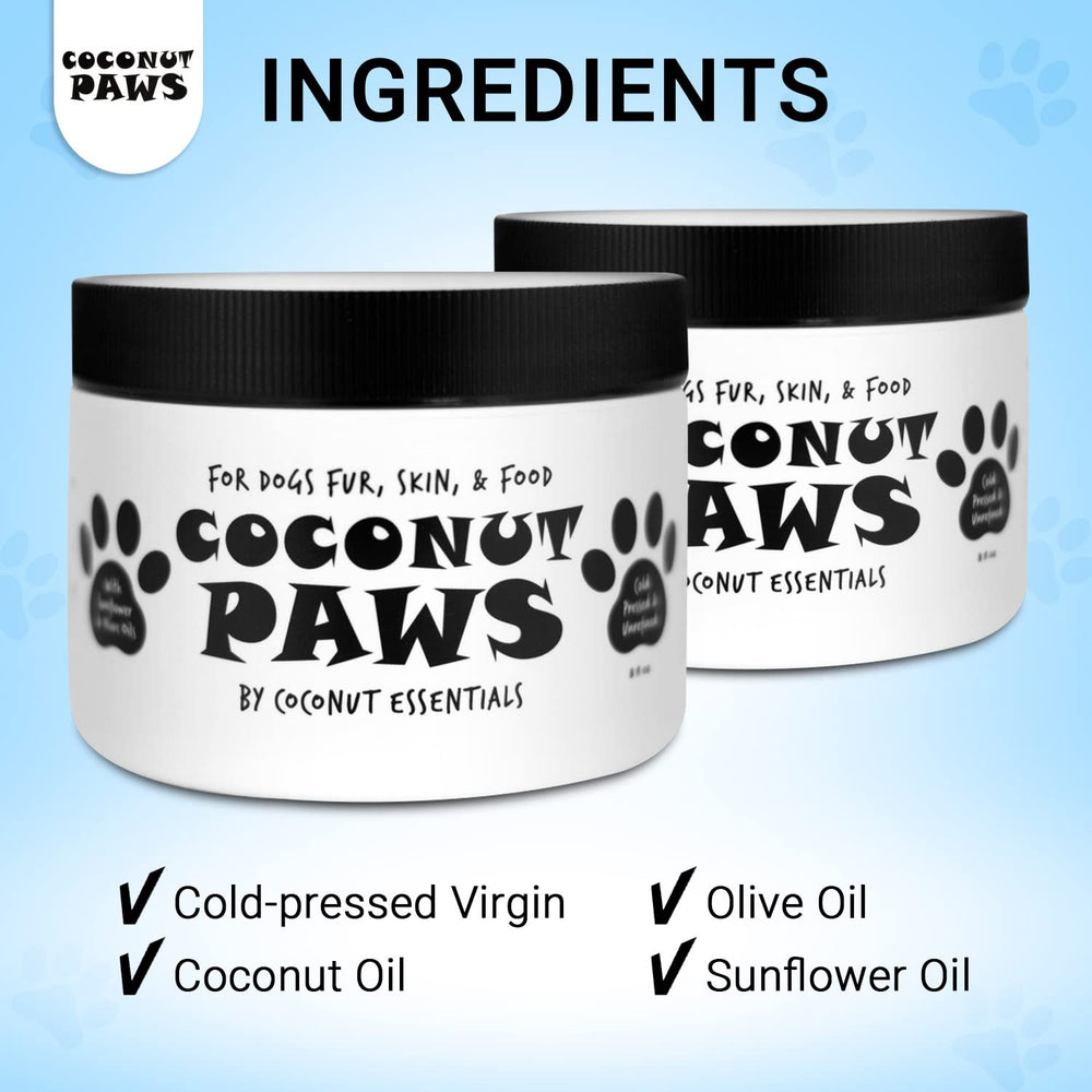Coconut Essentials Coconut Paws safe-for-sensitive-skin badge-closeup communicates gentle care for delicate skin.