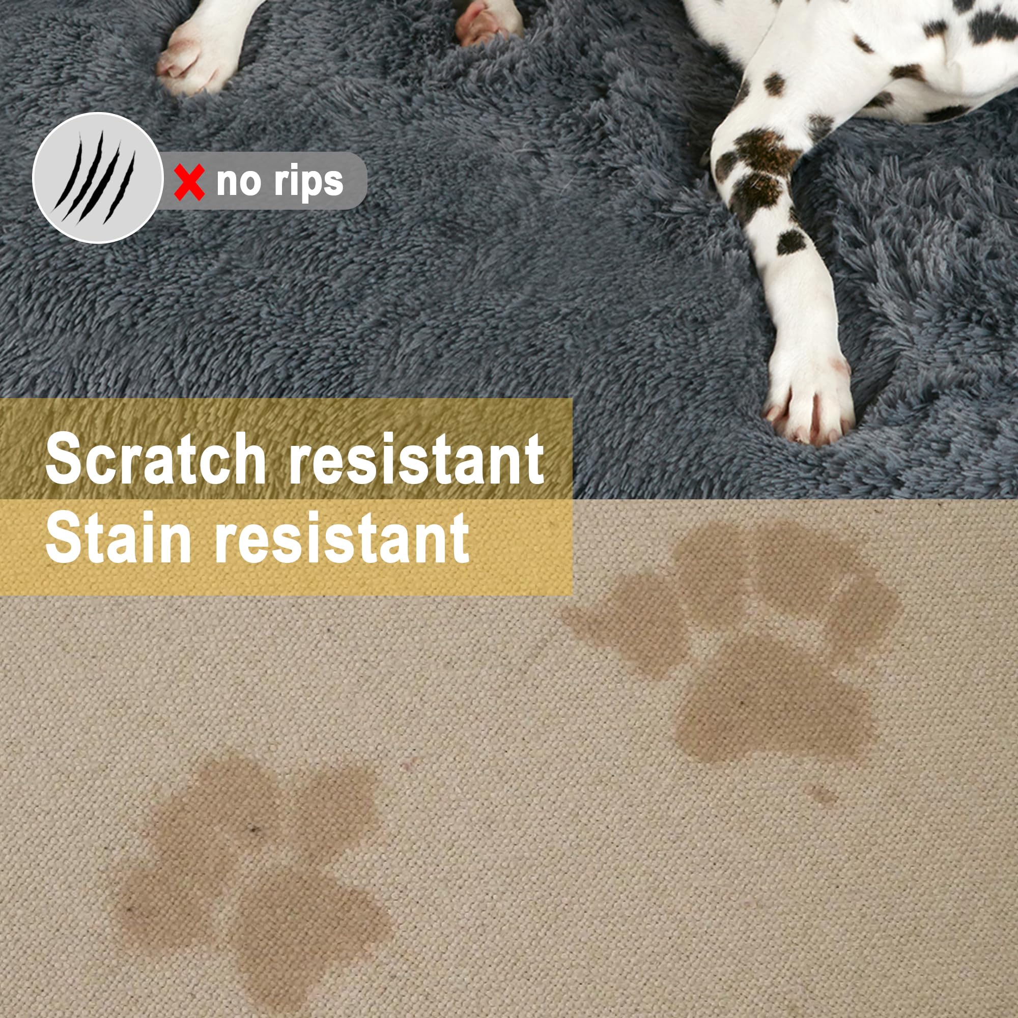 Codi Calming Dog Bed fill detail highlights soft support for restful sleep.
