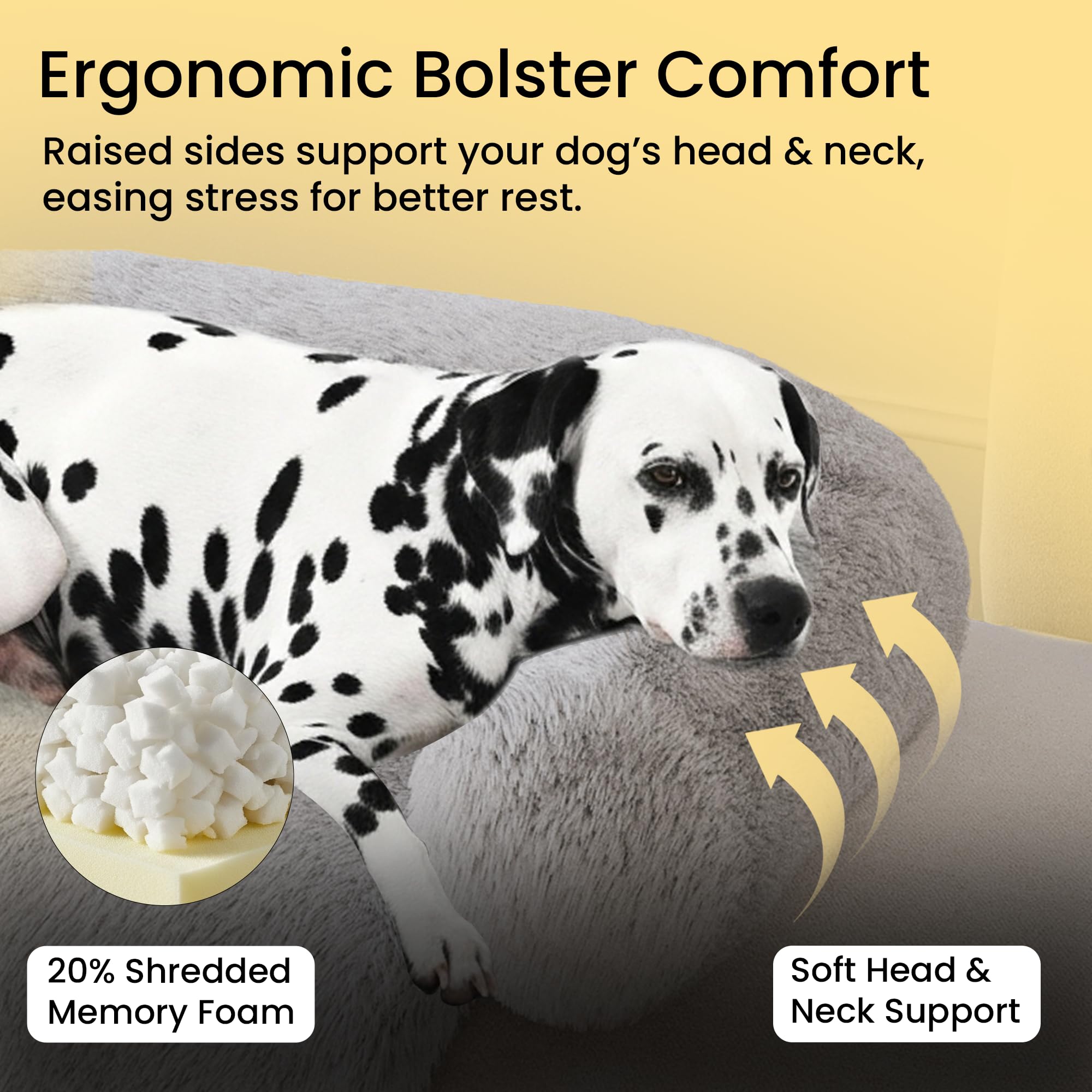 Codi non-slip base keeps the bed in place, protecting your sofa.