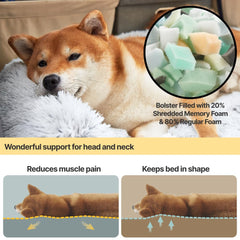 Codi Large Calming Dog Bed non-slip-base keeps the bed in place on sofas.