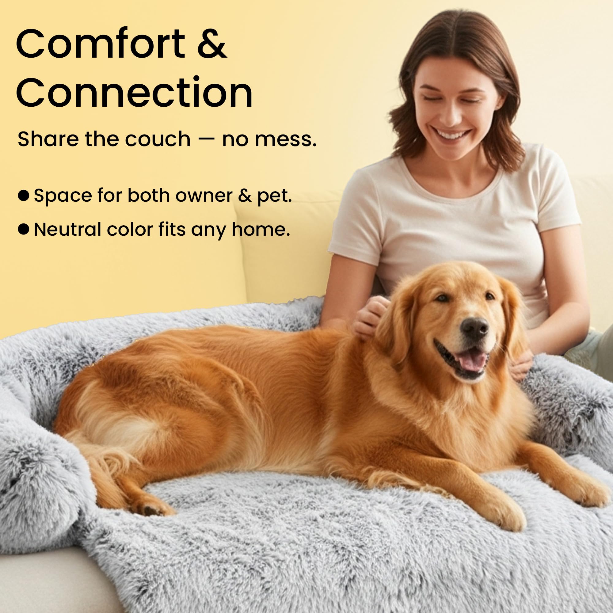 Codi plush bolster close-up highlights cozy edges for added comfort during naps.