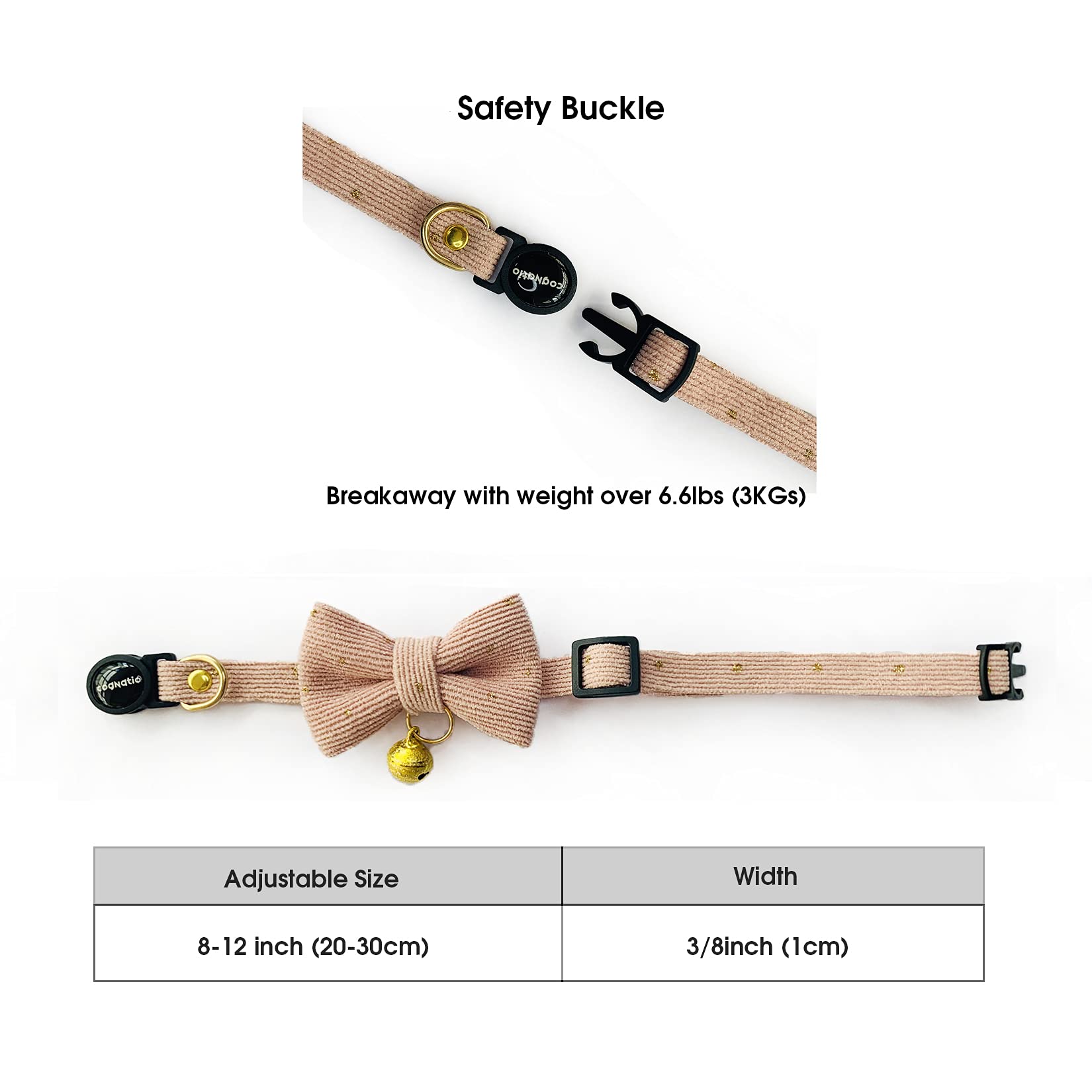 Cognatio adjustable cat collar 20-30 cm size fits small to medium cats