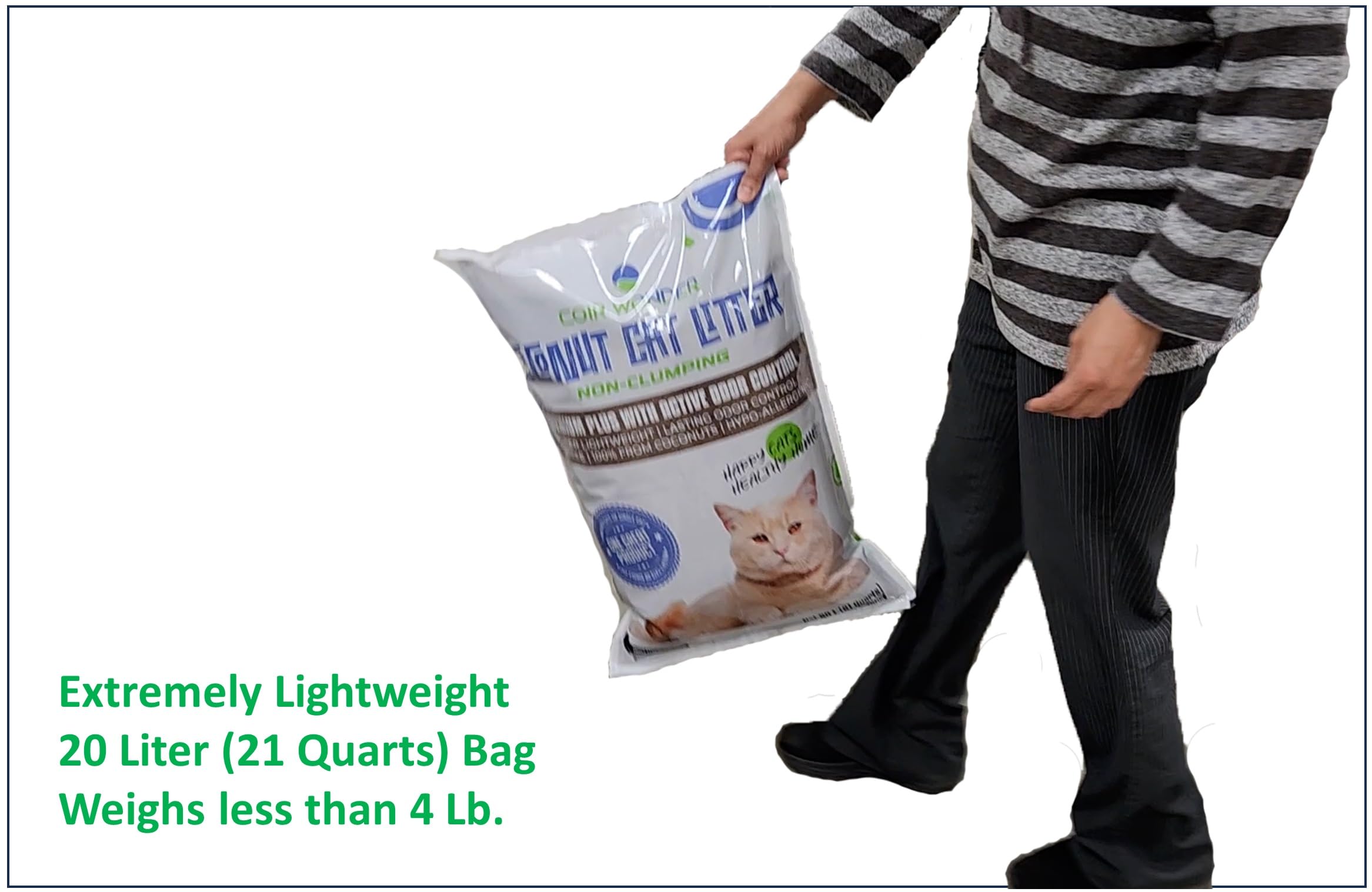 Coir Wonder non-clumping low-dust litter image emphasizes a cleaner, healthier home