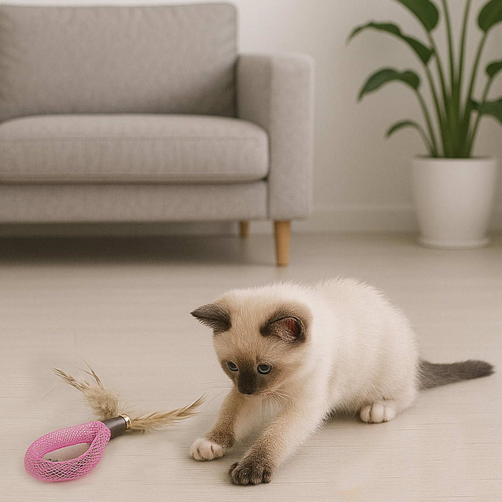 Coivnl 20pcs cat play pack presents varied textures for indoor fun