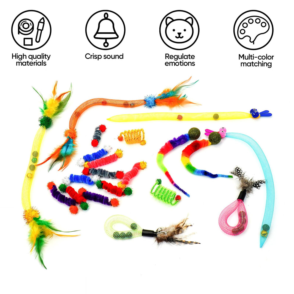 Coivnl spring coil cat toy provides dynamic movement to encourage chasing
