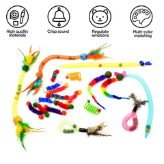 Coivnl spring coil cat toy provides dynamic movement to encourage chasing