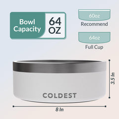 Coldest Water spill-proof design helps prevent messy floors after feeding.