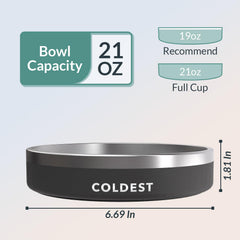 Coldest Water triple-wall insulation keeps water cold longer during active pet days