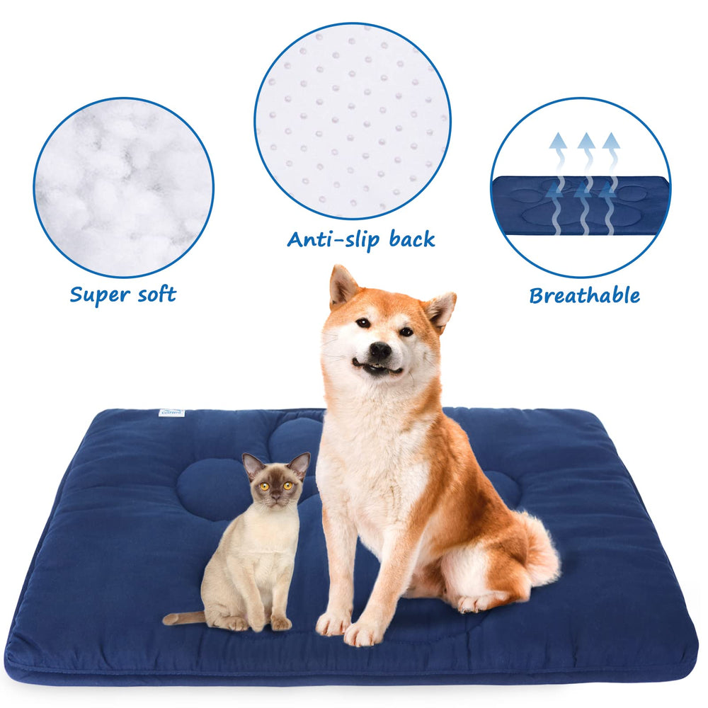 Coldwind crate pad anti-slip bottom closeup showing secure placement during naps or play