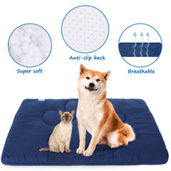 Coldwind crate pad anti-slip bottom closeup showing secure placement during naps or play