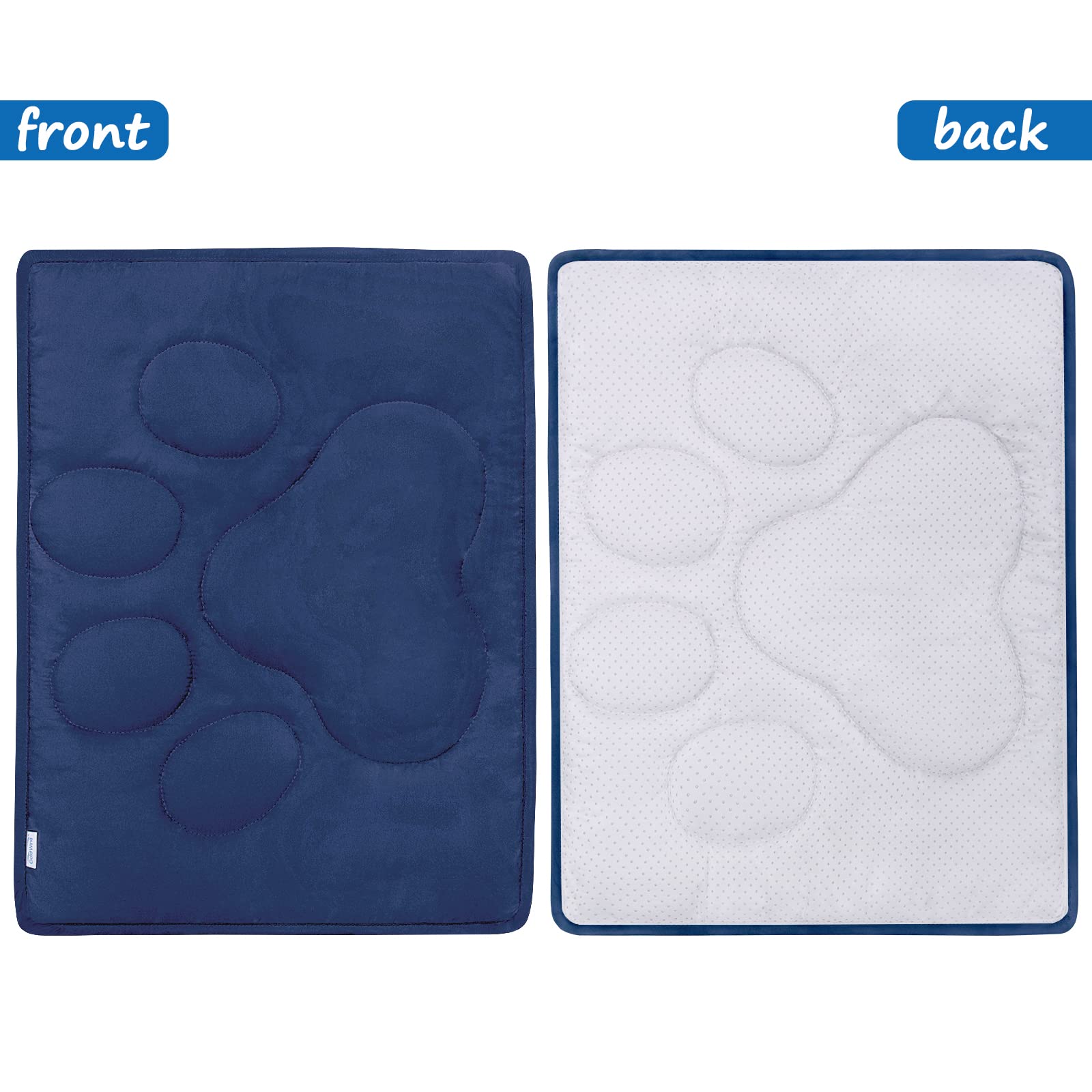 Coldwind dog crate pad fabric closeup highlights machine washable, easy-clean design