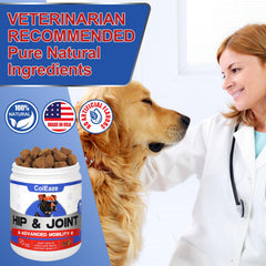 Coleaze dog joint supplement bottle front view showing vet-friendly, long-term joint support.