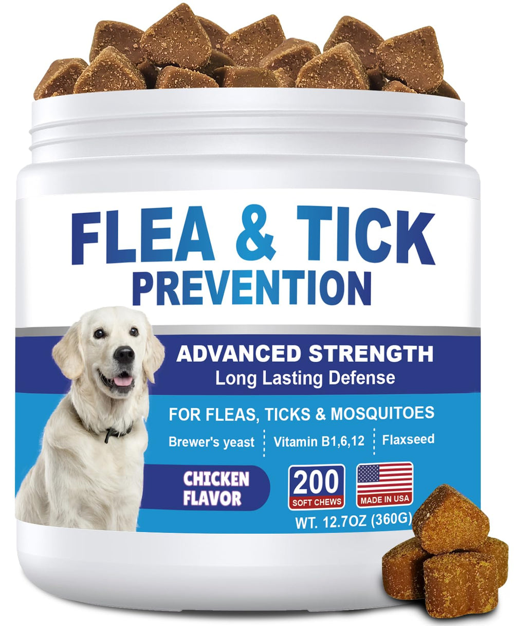 ColEaze flea-tick chews soft treats, natural ingredients for gentle protection and tasty chicken flavor
