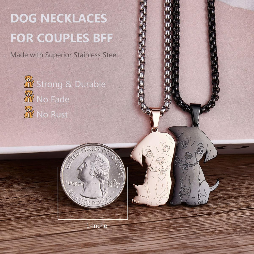 Colentine detailed pendant front view—two-dog motif with premium finish.