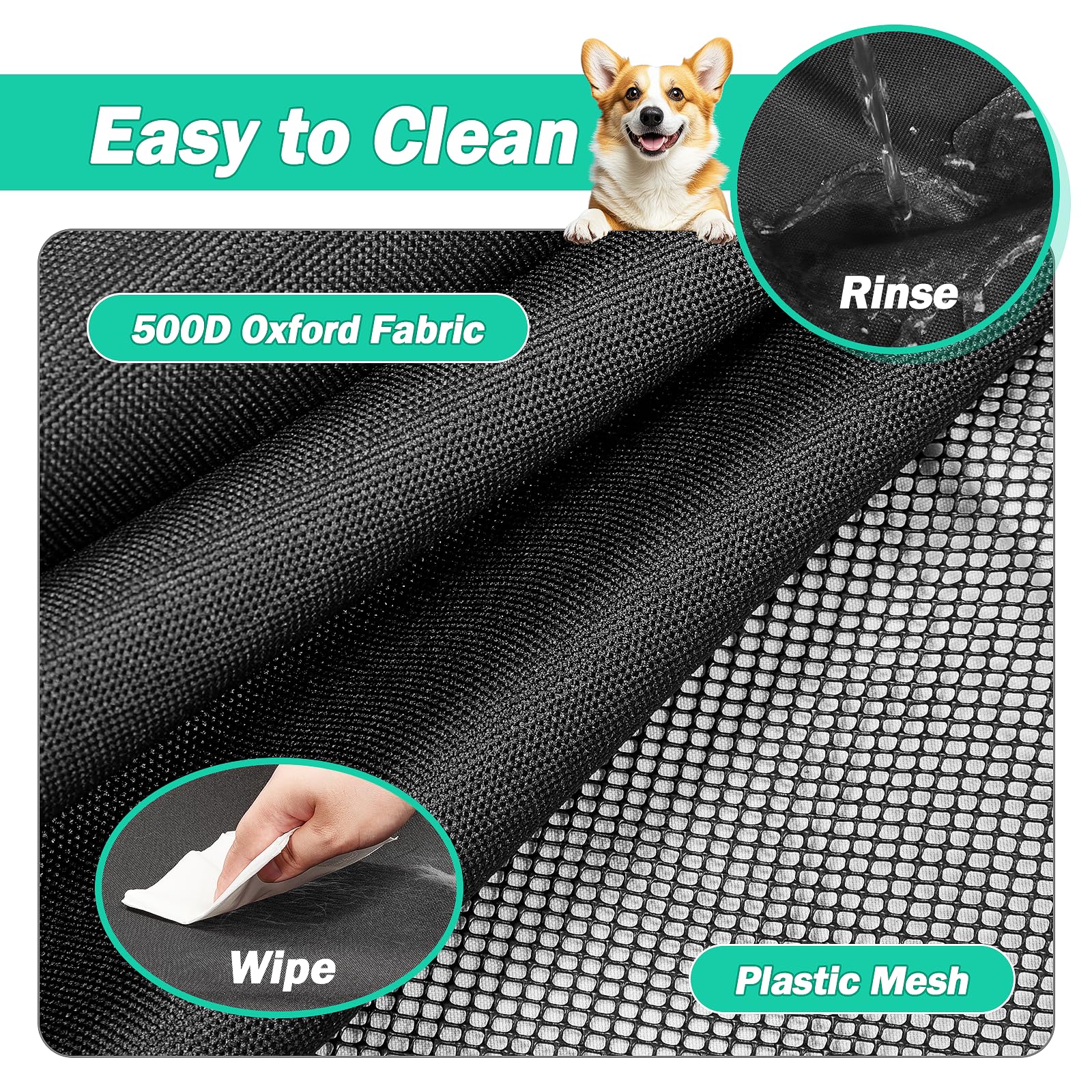 Colewin dog playpen cover escape-proof bungee detail emphasizes safety.