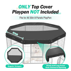 Colewin dog playpen cover side view highlights easy setup and stability.