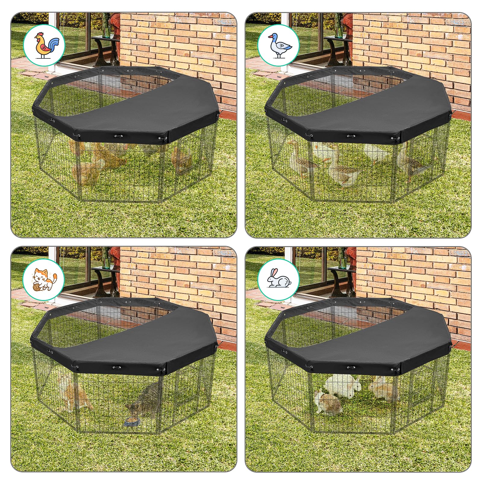 Colewin dog playpen cover top-netting-open shows den-to-play versatility.