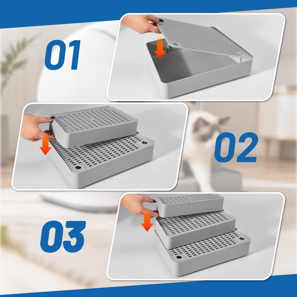 Colewin adjustable litter box step assembly aids quick setup.