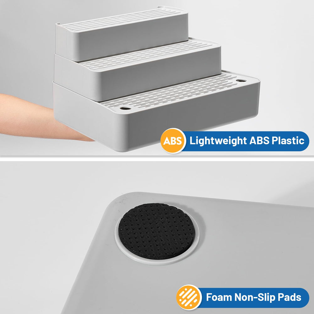 Colewin litter box step non-slip pads keep the ramp steady.