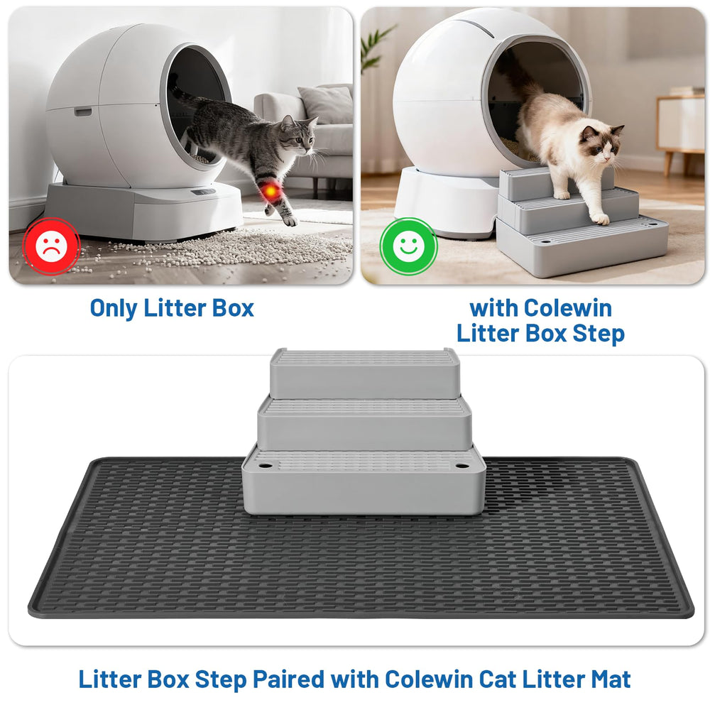 Colewin compatible with litter mats for cleaner, easier cleanup.