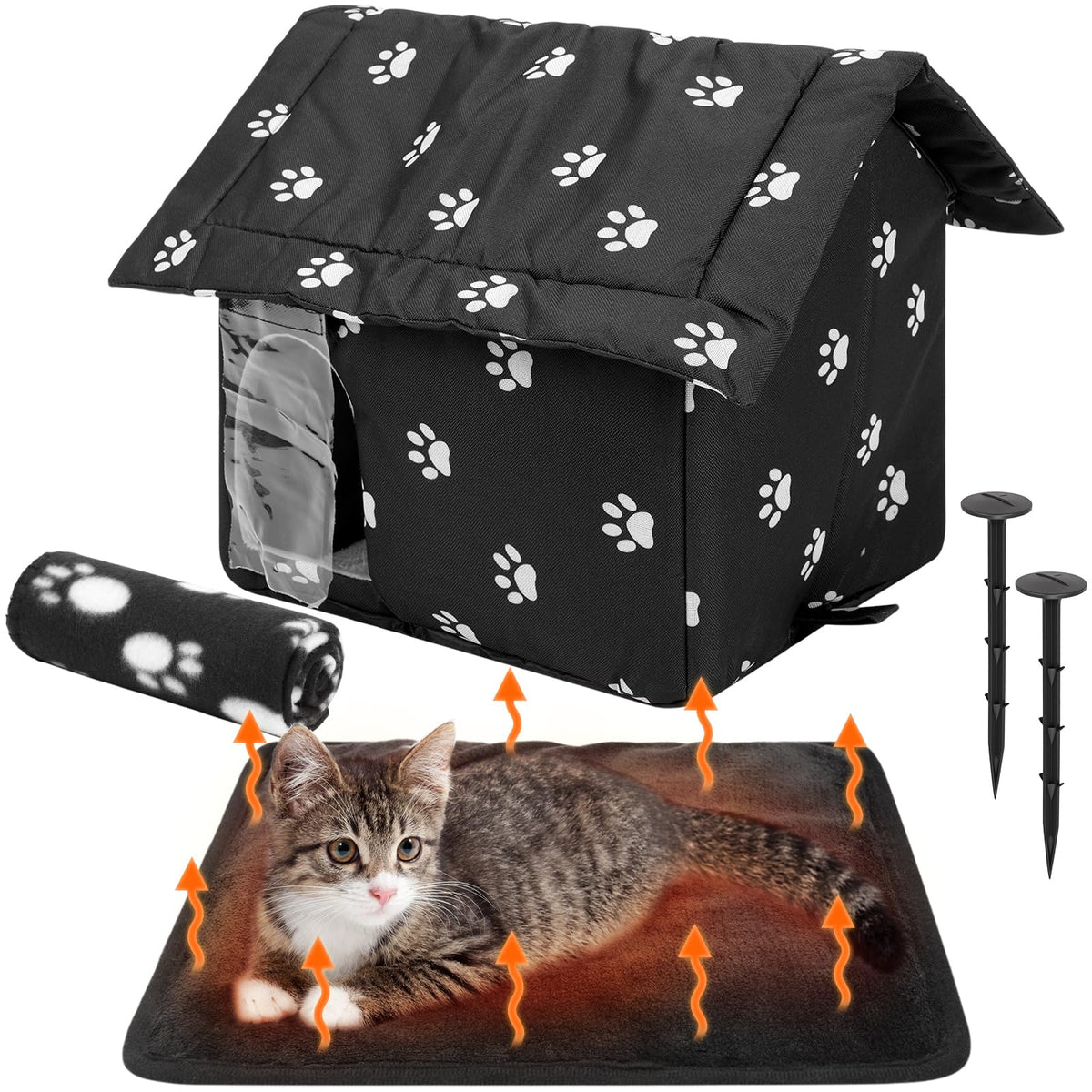 Colingmill outdoor cat house exterior provides weatherproof shelter for feral cats