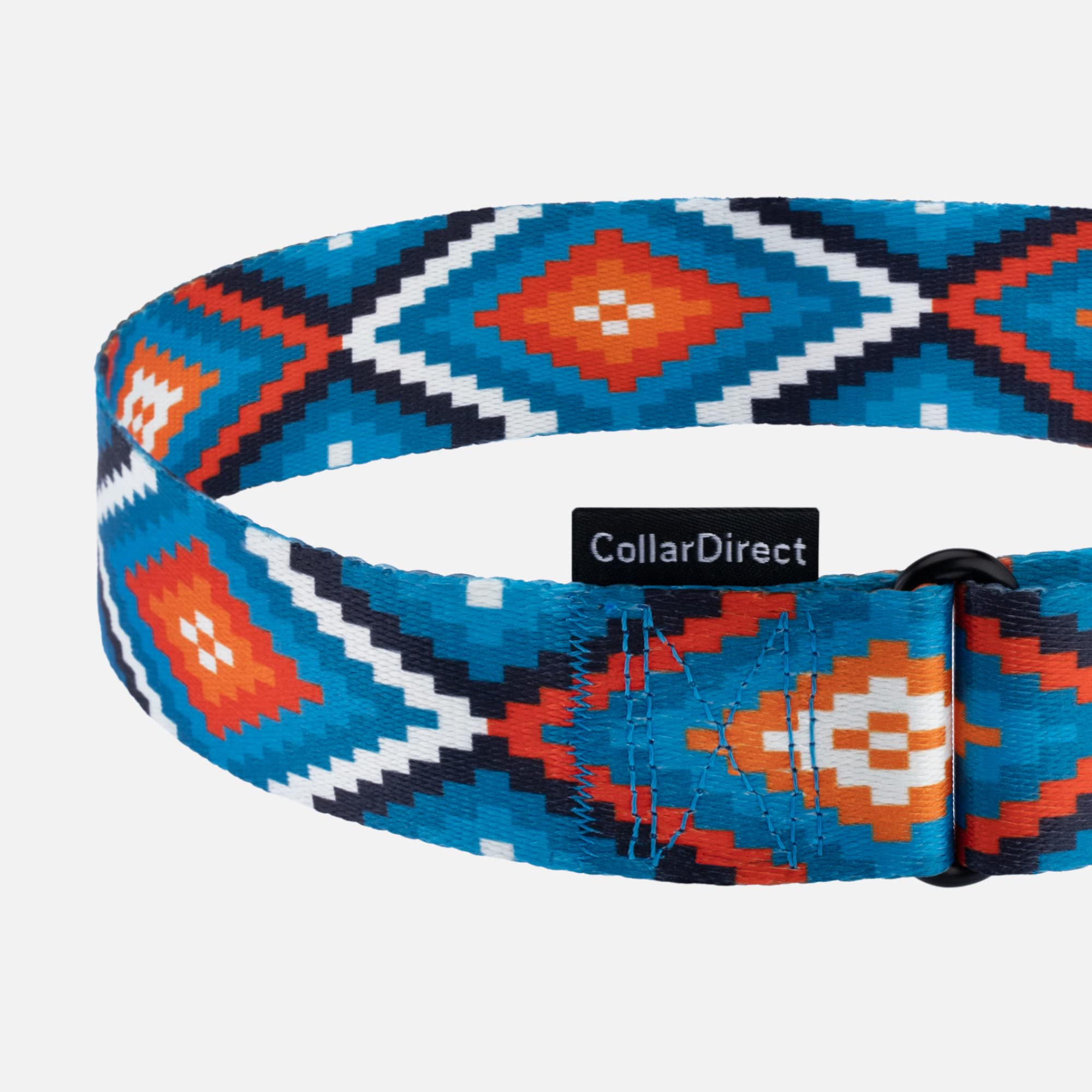 CollarDirect Aztec Martingale Collar blue tribal pattern withstands outdoor adventures
