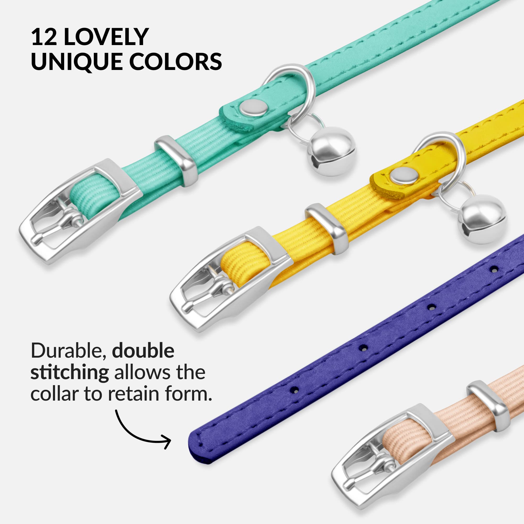 CollarDirect bright purple bell collar increases visibility during playtime