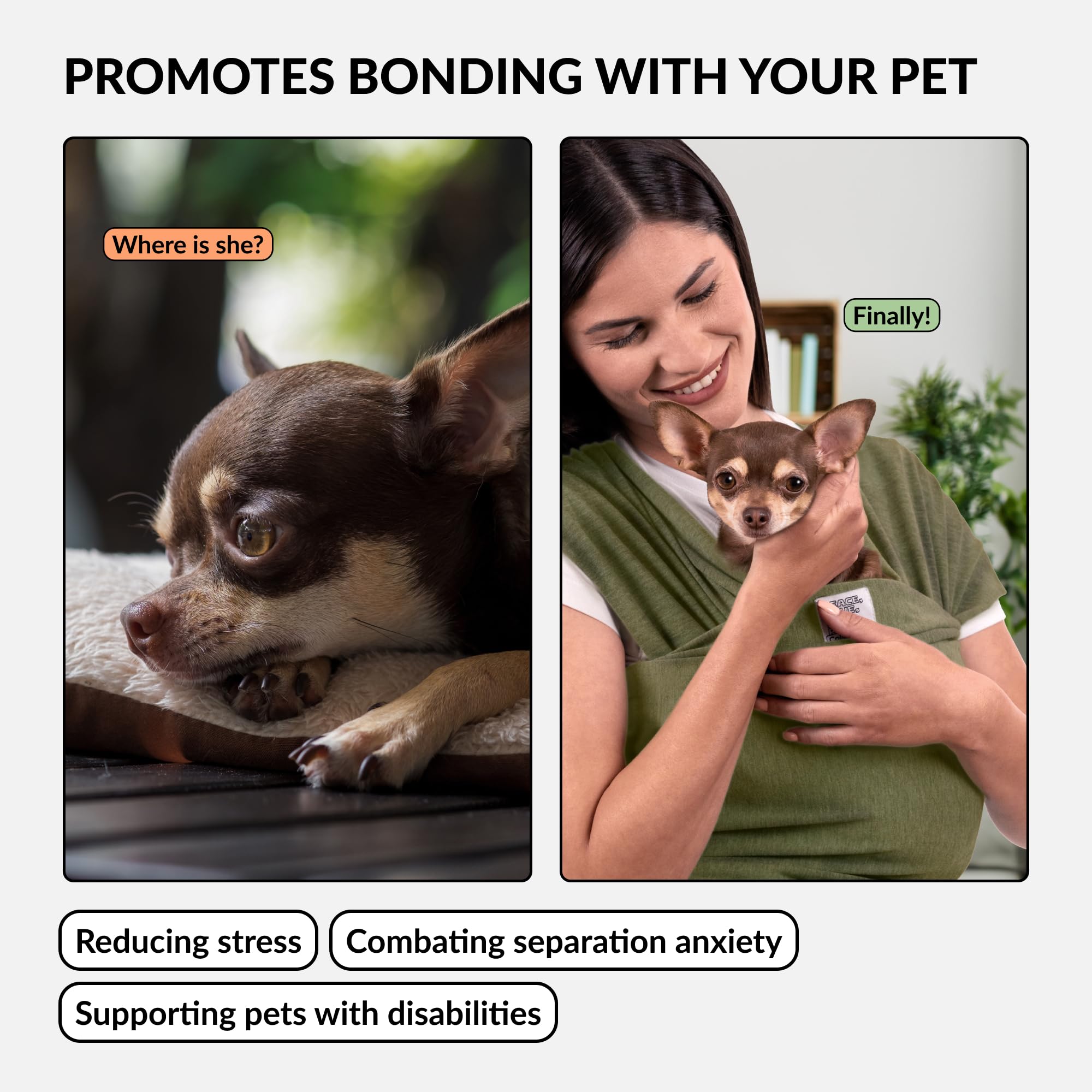 CollarDirect cat sling inside view highlights cozy, secure positioning.