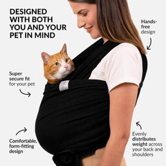 CollarDirect cat sling usage image highlights stress relief during outings