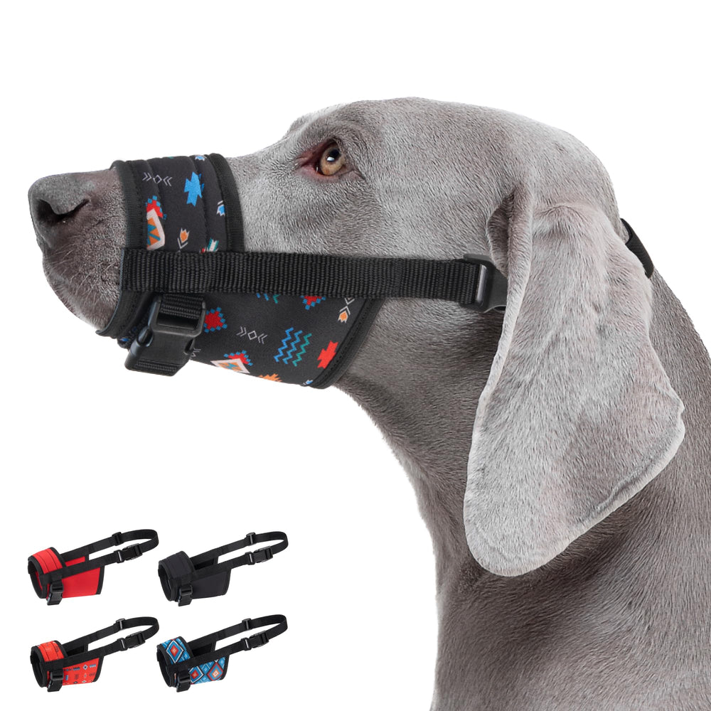 CollarDirect dog muzzle with adjustable soft-breathable nylon for comfortable walks.