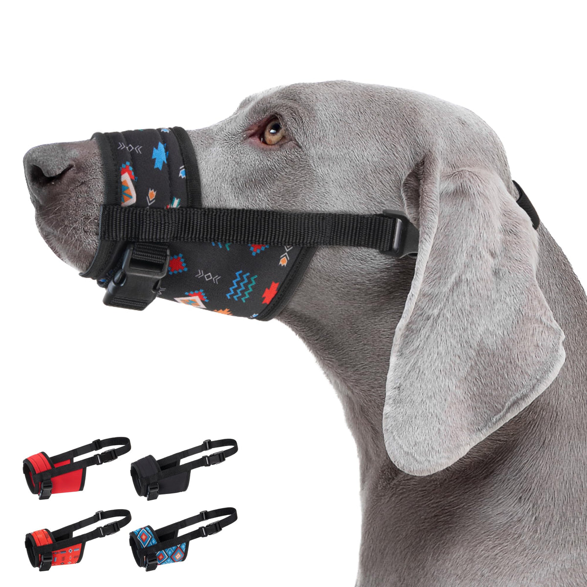 CollarDirect dog muzzle with adjustable soft-breathable nylon for comfortable walks.