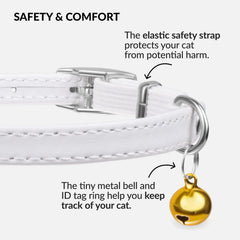 CollarDirect handmade leather cat collar close-up reveals craftsmanship.