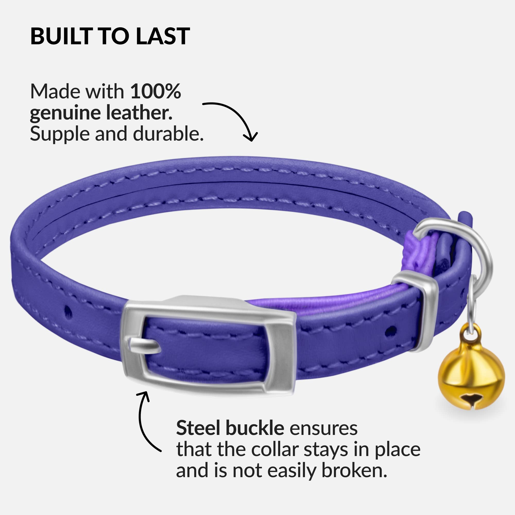 CollarDirect kitten collar with soft leather offers comfortable, durable wear