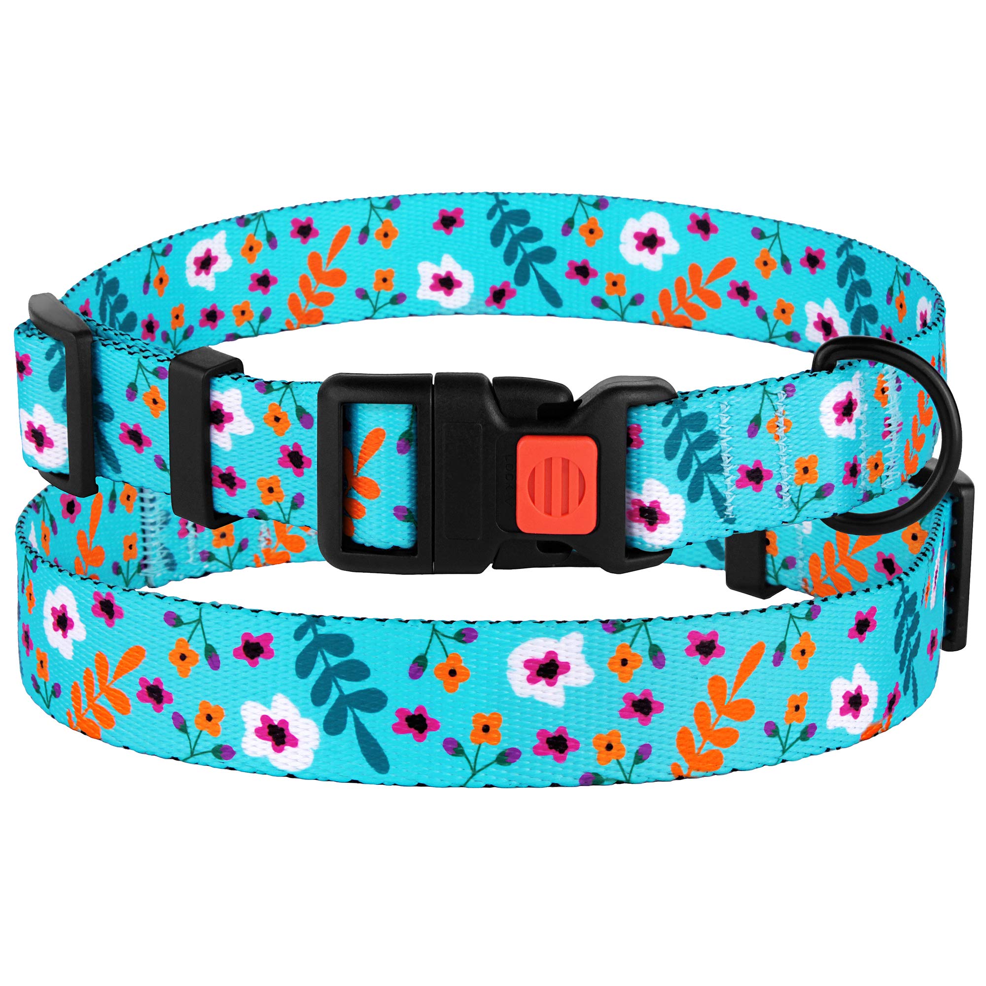 CollarDirect floral Aquamarine collar is easy to clean and colorfast