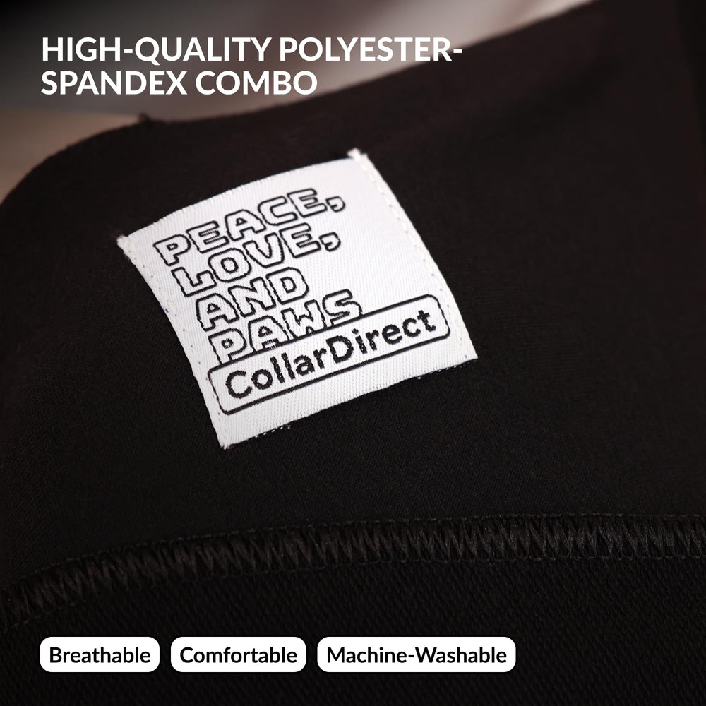 CollarDirect puppy sling fabric shows breathable cotton-spandex blend