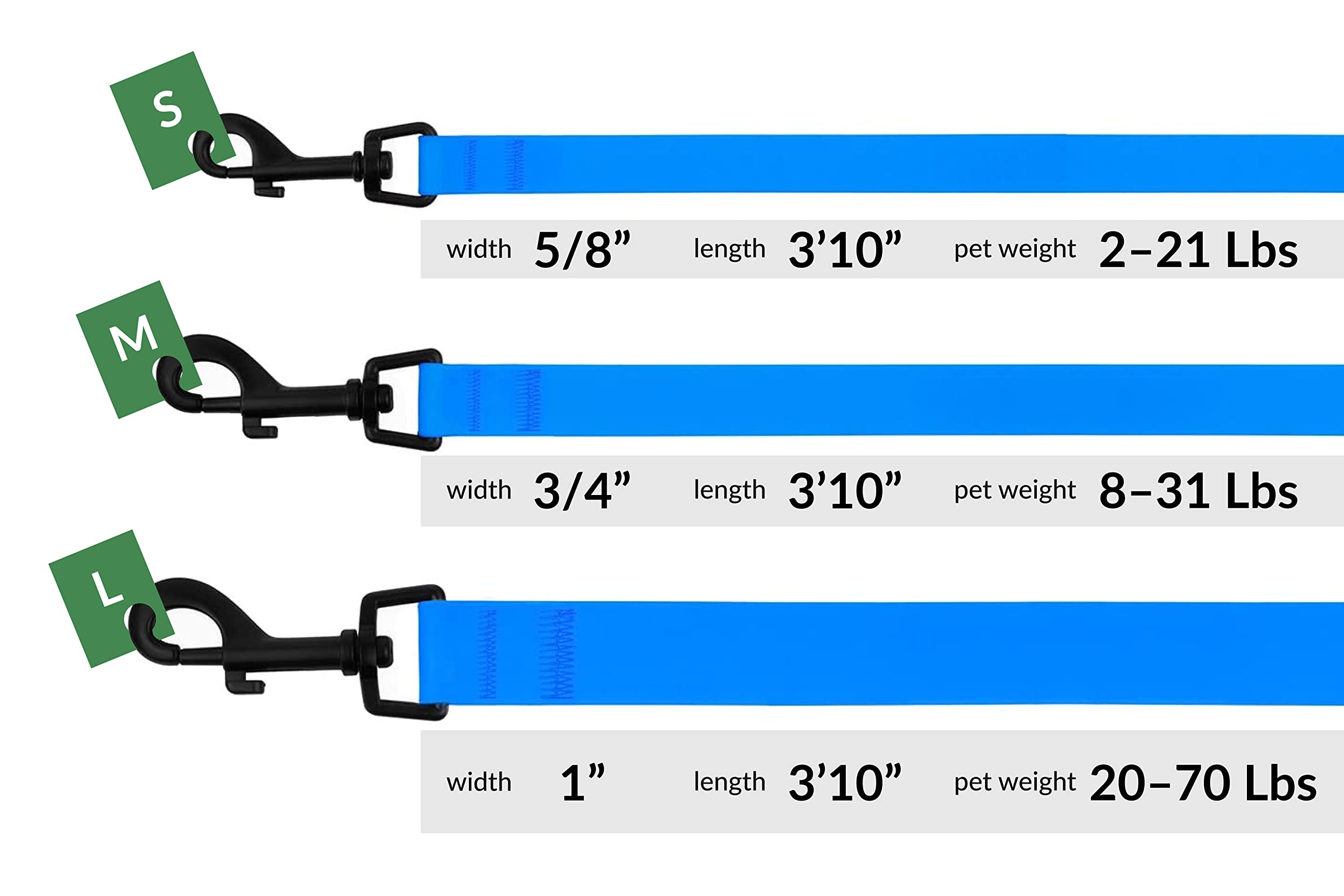 CollarDirect Waterproof Dog Leash hardware closeup shows carbon-plated fittings built to last.