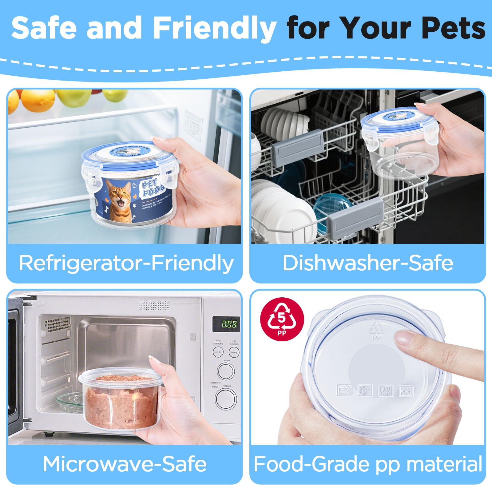 CollectHall reusable lids replace foil for everyday pet food storage