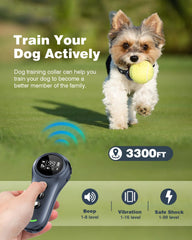 Colofrog training functions: beep, vibration, safe shock