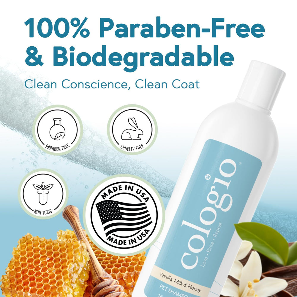 Cologio Dog Shampoo creamy-lather closeup demonstrates detangling and softness