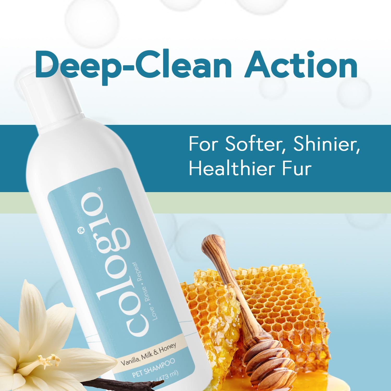 Cologio Dog Shampoo cruelty-free-logo signals ethical USA-made grooming choice