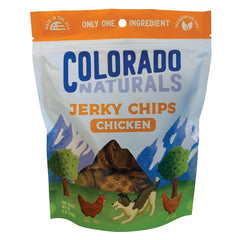 Colorado Naturals Chicken Jerky Chips bag—ideal daily treat with natural ingredients.