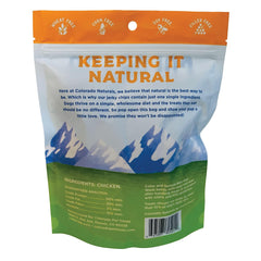 Colorado Naturals Chicken Jerky Chips pieces—easy to break for small dogs during training.