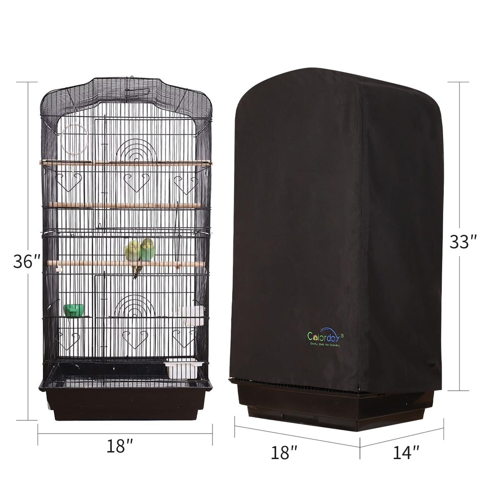 Colorday Good Night Bird Cage Cover open-top view showing easy bird access.