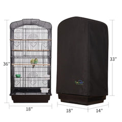 Colorday Good Night Bird Cage Cover open-top view showing easy bird access.