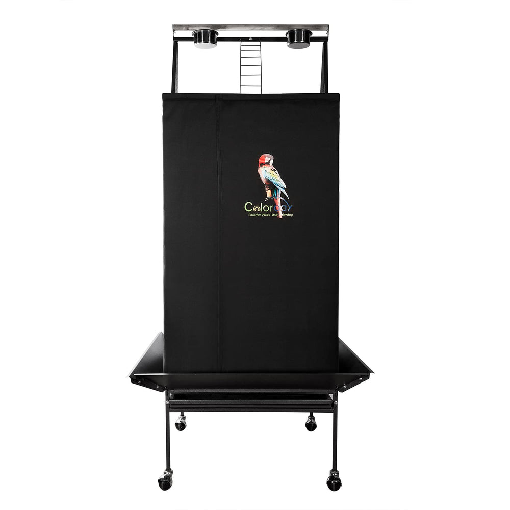 Colorday Good Night play-top cage cover in assembly for easy setup on a large cage