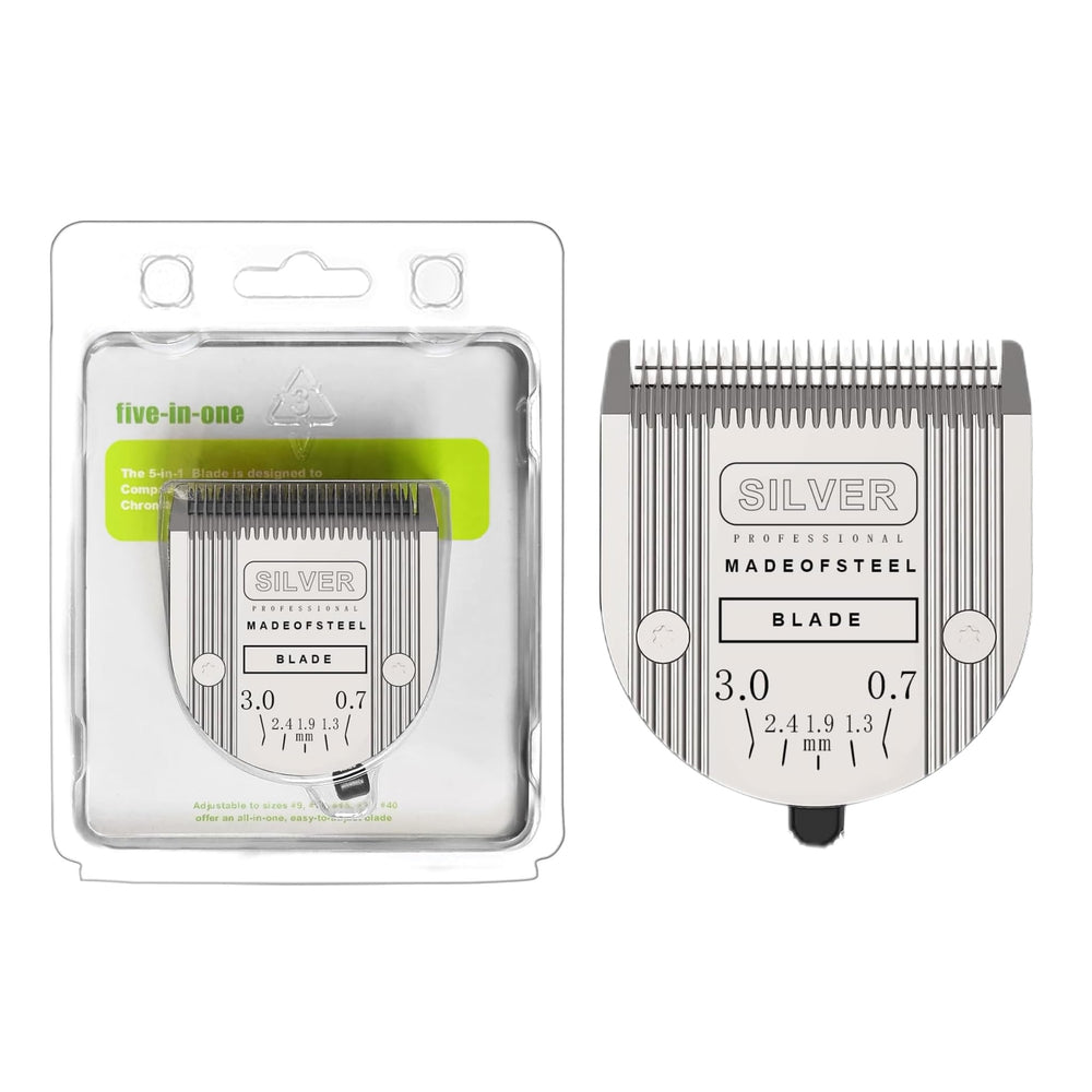 colorski adjustable-5in1 blade open assembly showing five sizes for versatile grooming