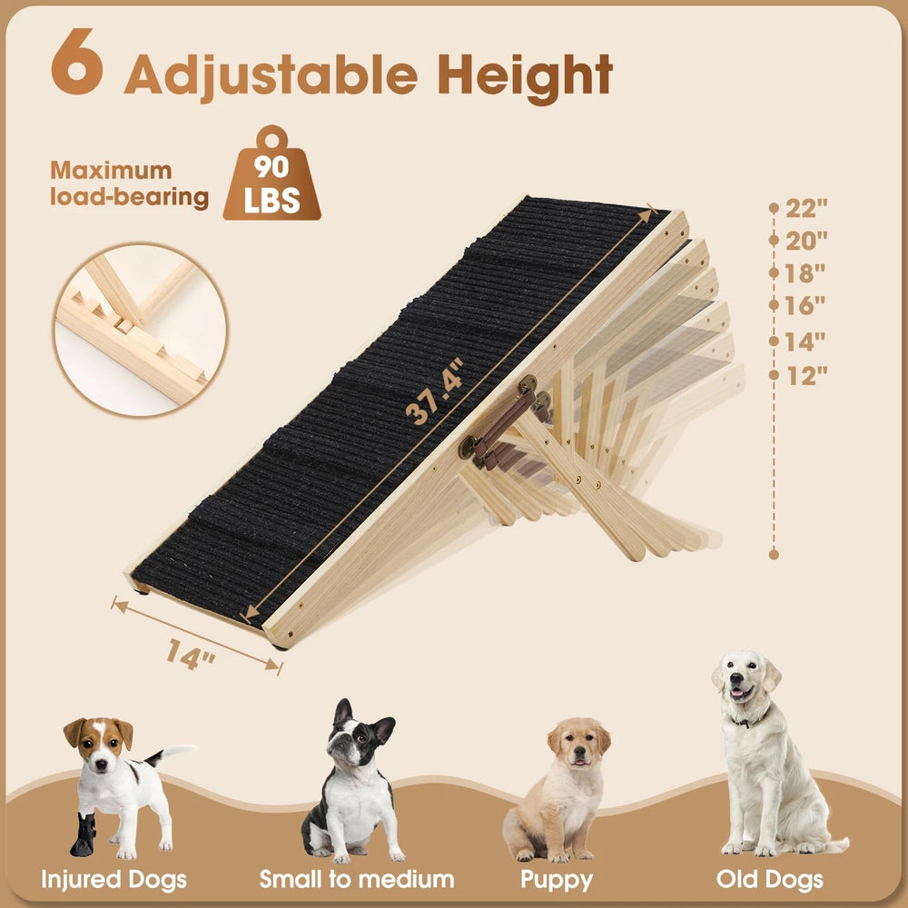 COLZEA wooden dog ramp as pet steps for stairs and furniture