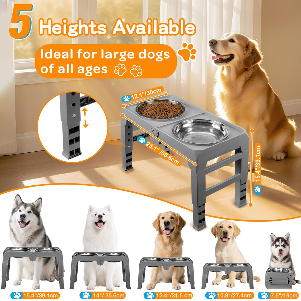 COMESOON 10-inch stainless steel bowls — durable and easy to clean feeding.